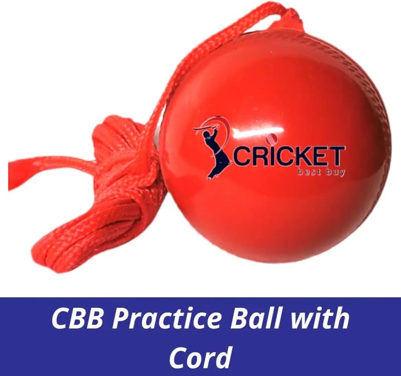 Bratla Cricket Best Buy CBB Hanging Cricket Ball with Cord String PVC for Batting Practice - Image 2